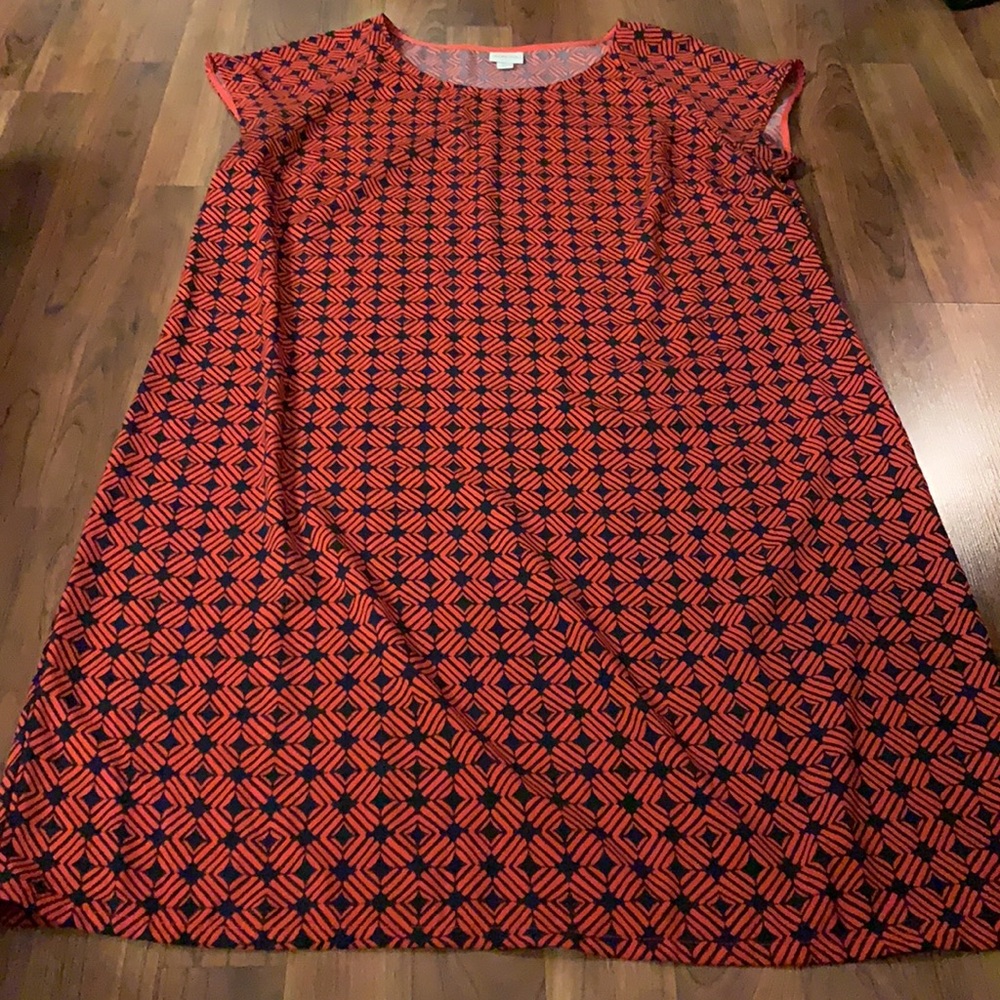 Red and black dress